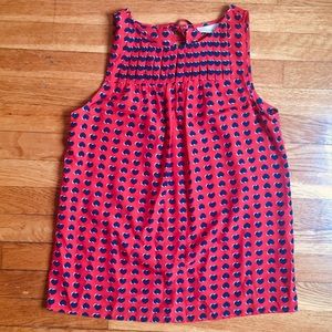 Kenar sleeveless blouse with hearts